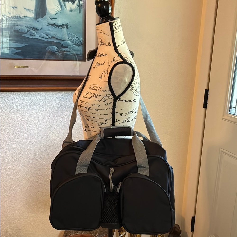NWOT- Stylish Black Duffel Bag